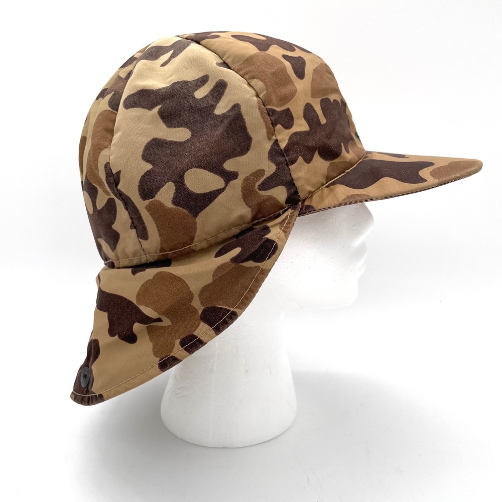Orvis Hunting Cap Unisex OS Brown Camo Good Vintage Flap Hat